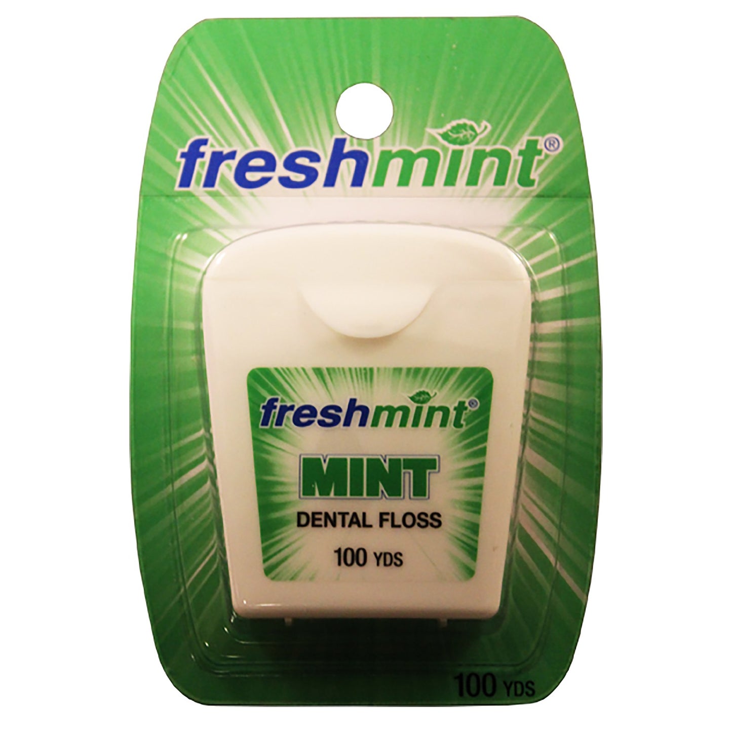 FLOSS, DENTAL WAXED MINT 100YDS (72/CS)