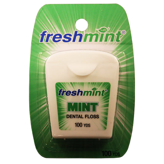 FLOSS, DENTAL WAXED MINT 100YDS (72/CS)