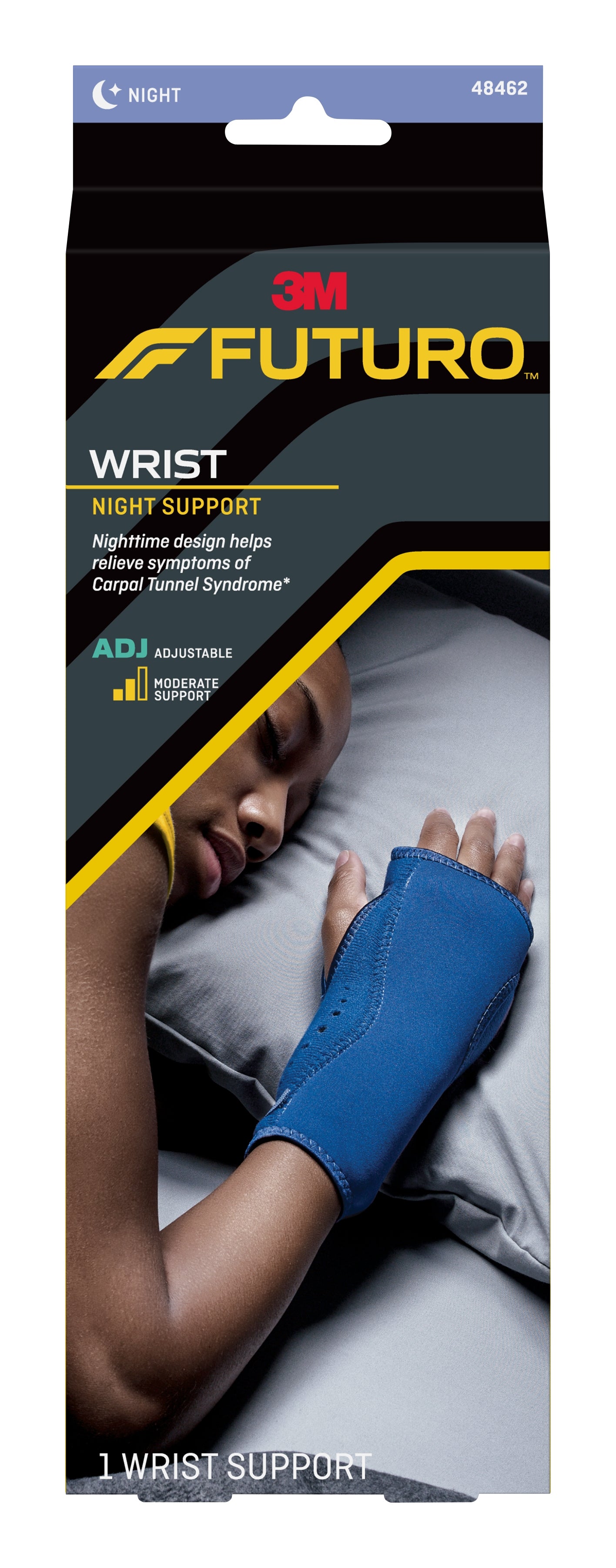WRIST SLEEP SUPPORT, NIGHT ADJ2.125X3.813X9.75 (12 3M