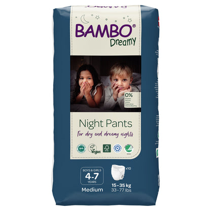 PANTS, TRAINING BAMBO NATURE DREAMY 4-7YRS (10/PK 6PK/CS)