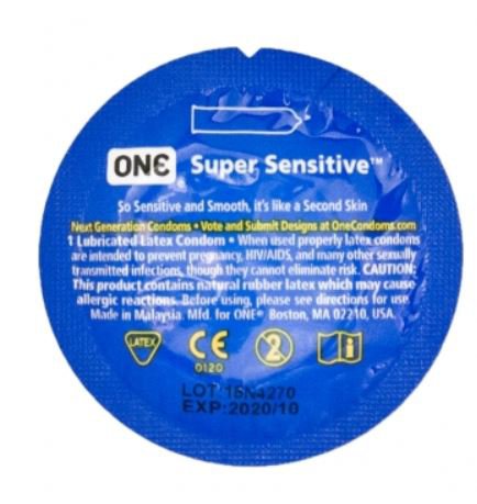 CONDOM, ONE SUPER SENSITIVE (1000/CS)