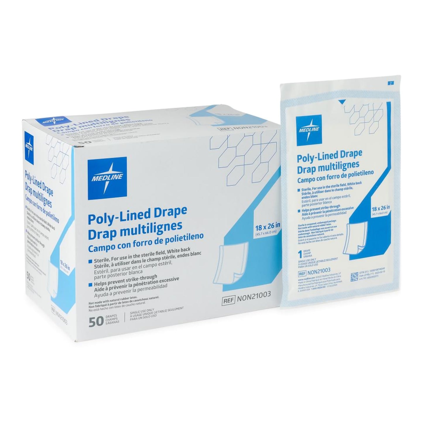 DRAPE, STR FIELD T/P/T 18"X26"(50/BX 6BX/CS)