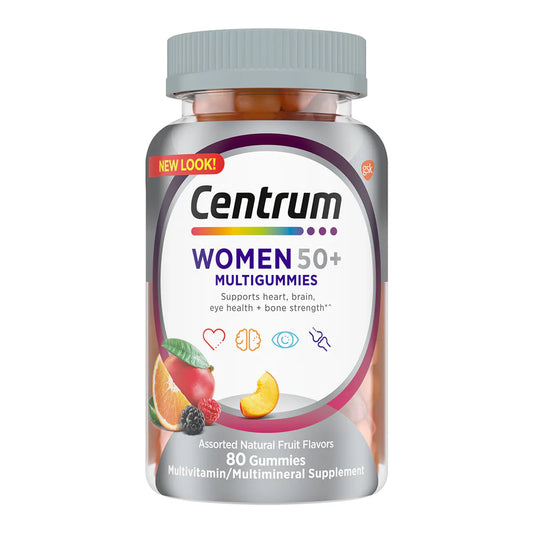 CENTRUM, GUMMIES WMN 50+ ASTD NAT FRUIT FLAVORS (80/BT)