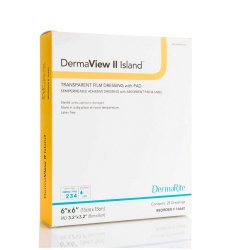 DRESSING, WOUND DERMA VIEW II ISLAND 6X6 (25/BX)