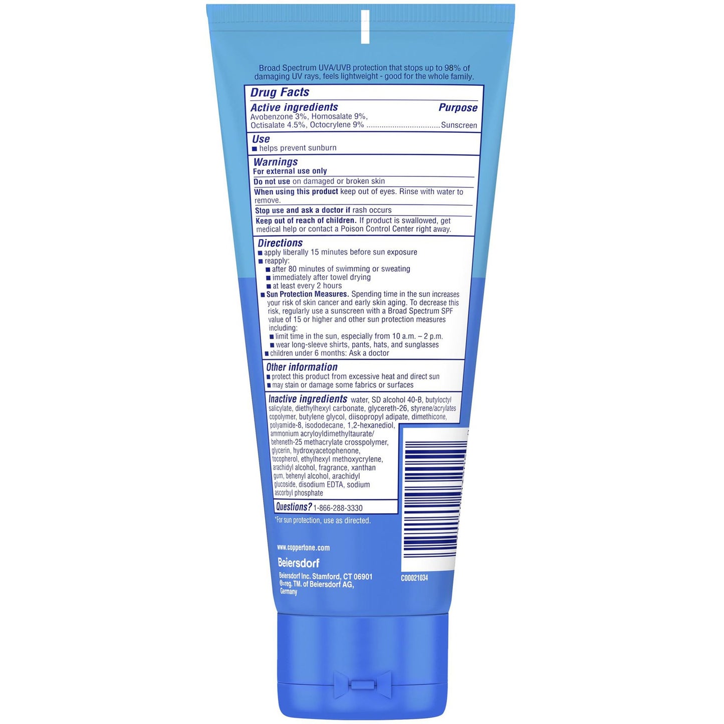 COPPERTONE COMPLETE, LOT SPF507OZ