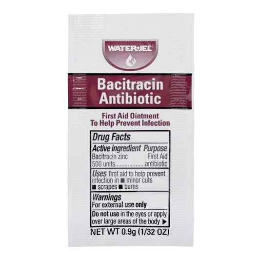 BACITRACIN+ZINC, OINT FOIL PK 500U/ 0.9GM (25/BX 72BX/CS)