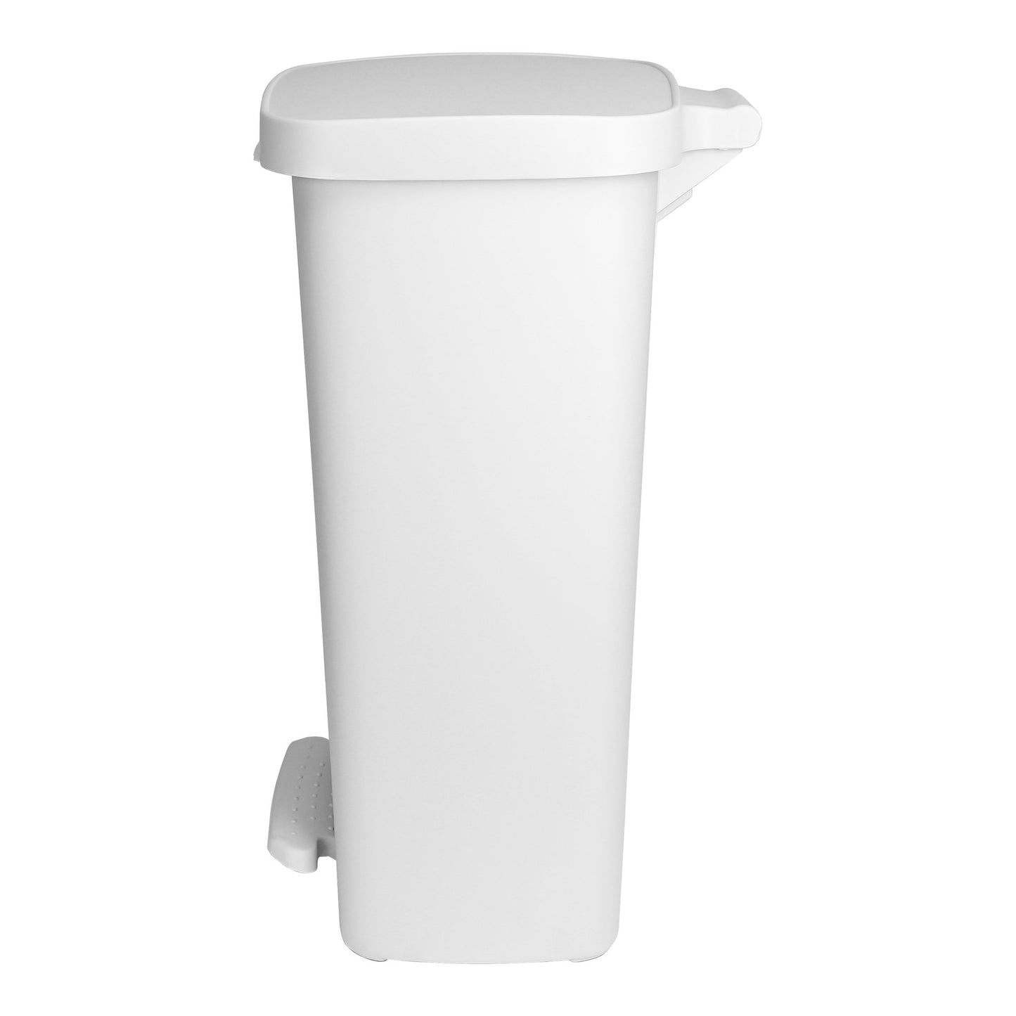 WASTECAN, STEP-ON RECTGL PLAS WHT 52QT