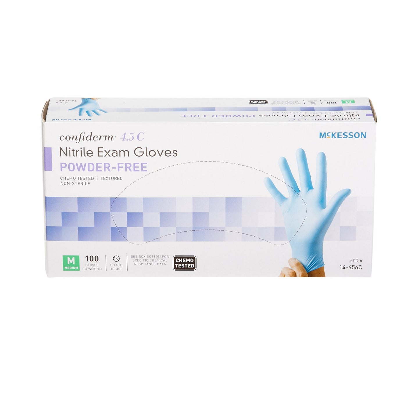 GLOVE, EXAM NTRL MED N/S CHEMO4.5C (100/BX 10BX/CS)
