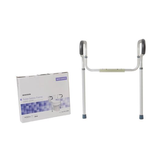 FRAME, TOILET SFTY W/WATERFALLARMREST 19-23.5" (4/CS)