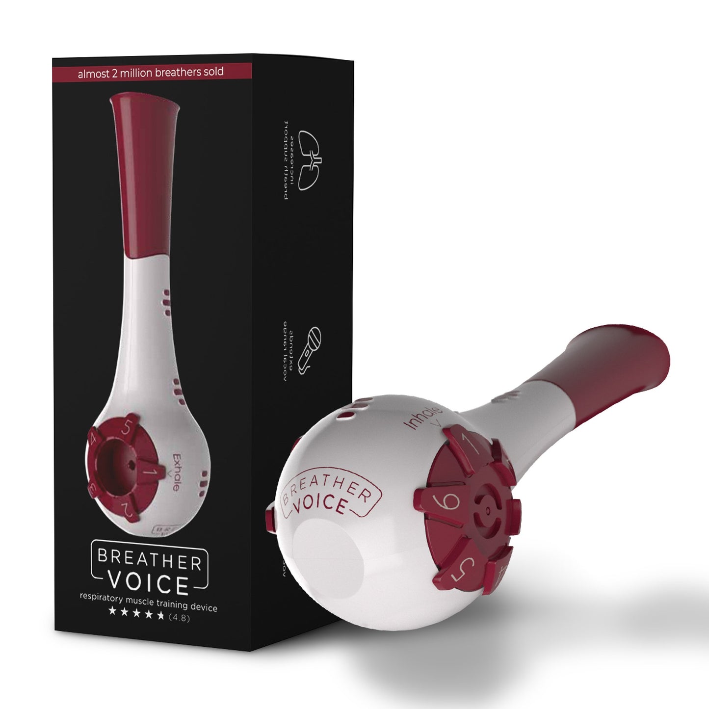 EXERCISER, RESPIRATORY TRAINER BREATHER VOICE (118/CS)