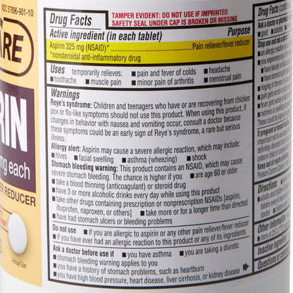 ASPIRIN, TAB 325MG (1000/BT 12BT/CS)