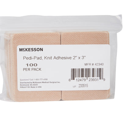 PAD, KNIT ADH 2"X3" (100EA/PK DH 2"X3" (100/PK 6PK/CS)