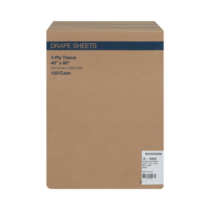SHEET, DRAPE 3PLY ECON WHT 40X60 (100/CS)