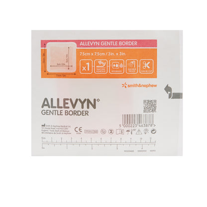 DRESSING, ALLEVYN GENTLE BRDR 3"X3" (10/BX 4BX/CS)
