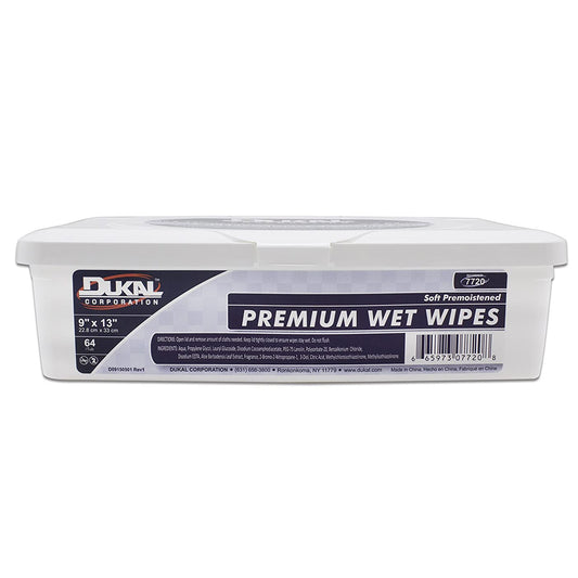 WIPE, WET PREMIUM ADLT 9"X13" (64/PK 8PK/CS)