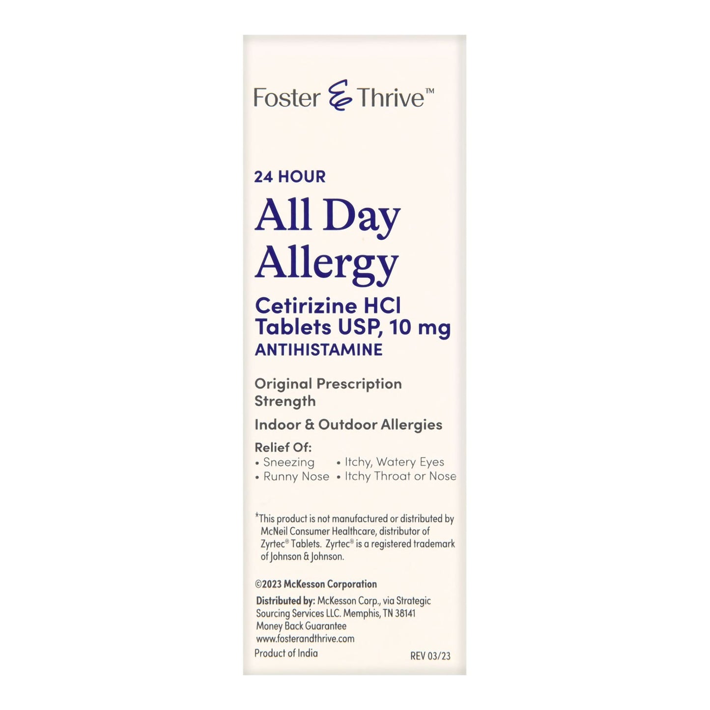 ALL DAY ALLERGY, TAB SM FT CETRIZINE 10MG (30/BT)