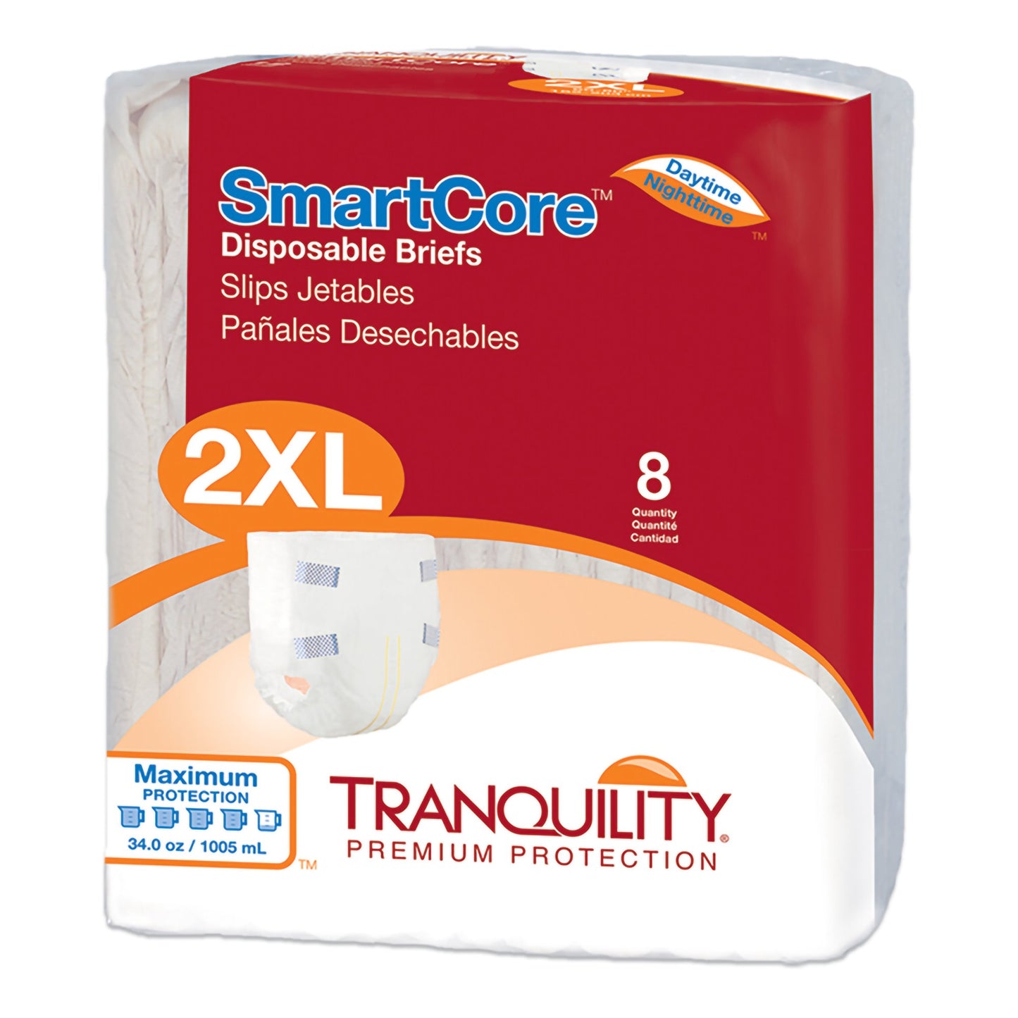 BRIEF, INCONT SMARTCORE 2XLG (8/PK 4PK/CS)