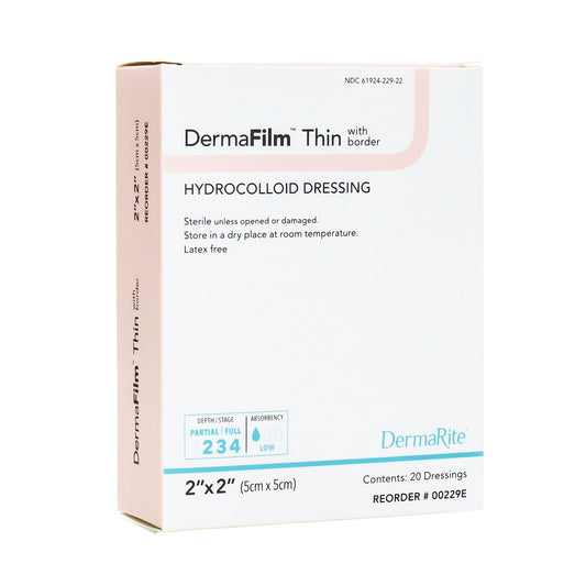 DRESSING, DERMAFILM WND THIN 2X2 (20/BX)