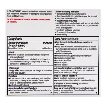HEARTBURN RELIEF, TAB 20MG (50/BT)