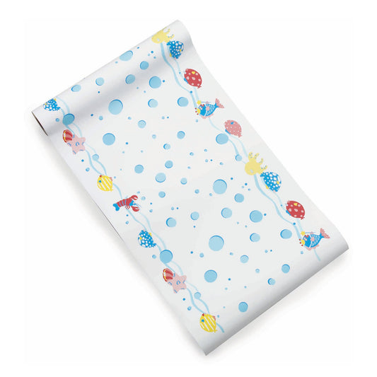 PAPER, TABLE CREPE SEA PRNT 18"X125' (6/CS)