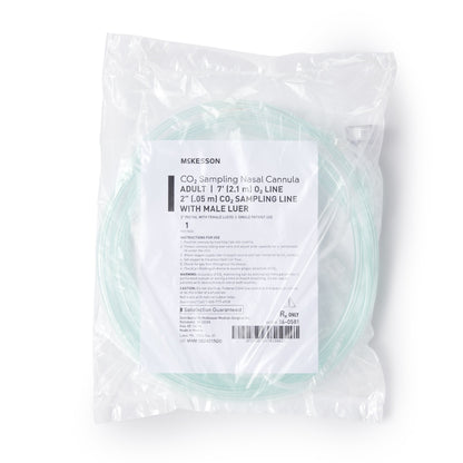 CANNULA, NASAL GAS SAMP O2 CO2UNIV ADLT 7' (25/CS)