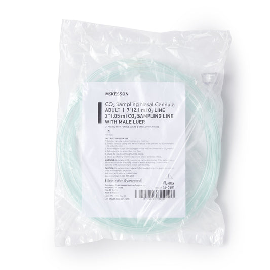 CANNULA, NASAL GAS SAMP O2 CO2UNIV ADLT 7' (25/CS)