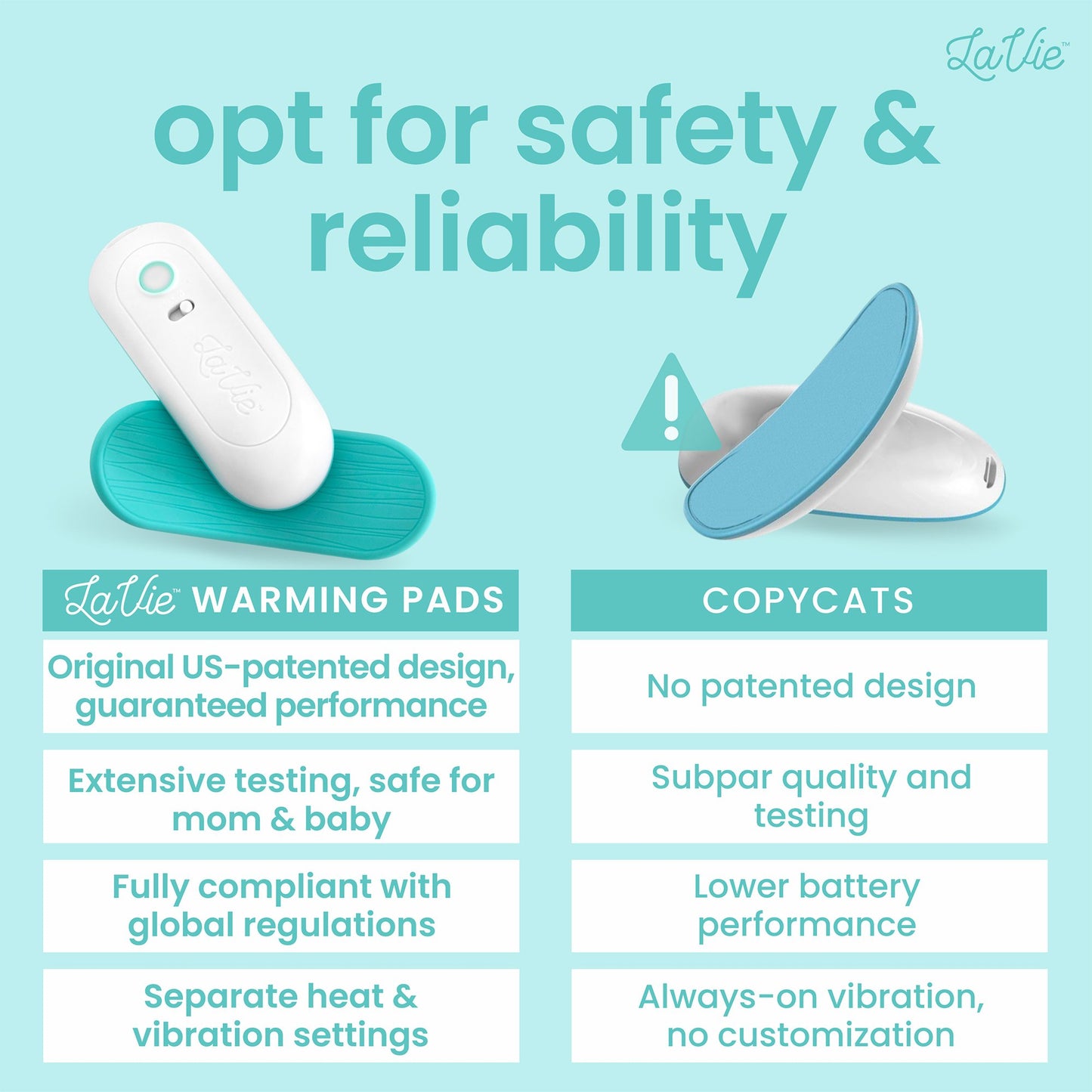PAD, WARMING F/MASSAGER LACTATION TEAL (12PR/BX 2BX/CS)