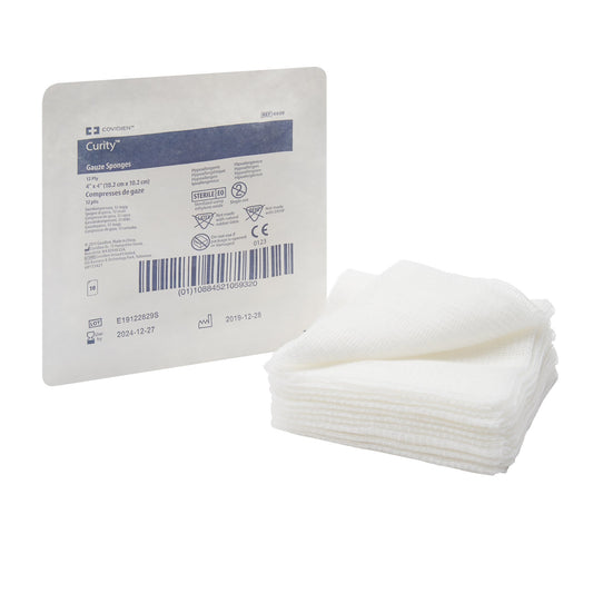 SPONGE, GAUZE 12PLY 4"X4" (10/TR 128TR/CS)