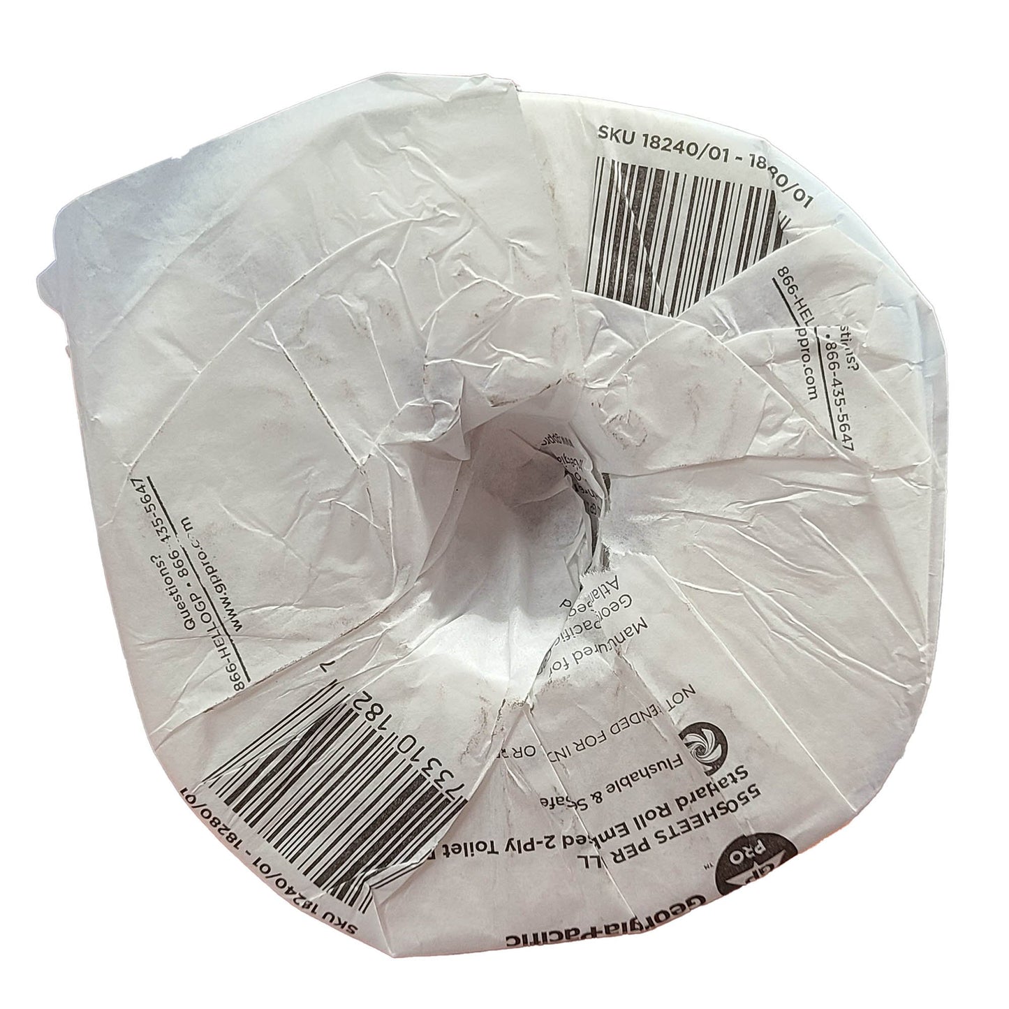 TISSUE, TOILET 2PLY 4.5X4.05 WHT (80RL/CS)