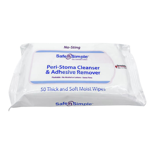 WIPE, ADHSV REMOVER PERI-STOMA(50/PK 12PK/CS)