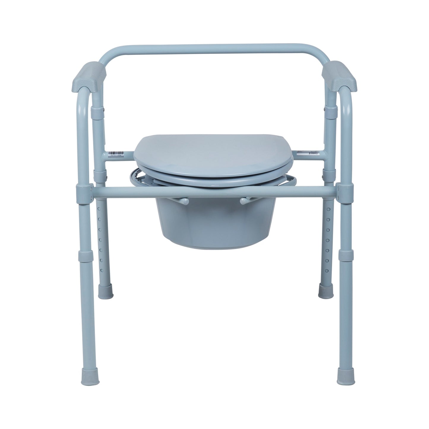 COMMODE, FOLDING STEEL FRAME 350LBS