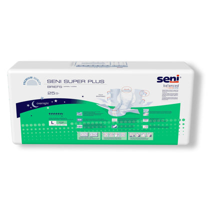 BRIEF, INCONT SENI SUPER PLUS LG 45-59" (25/PK 3PK/CS)