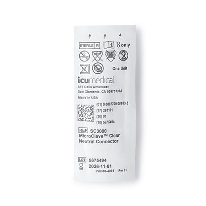 CONNECTOR, MICROCLAVE NEUTRAL (100/CS)