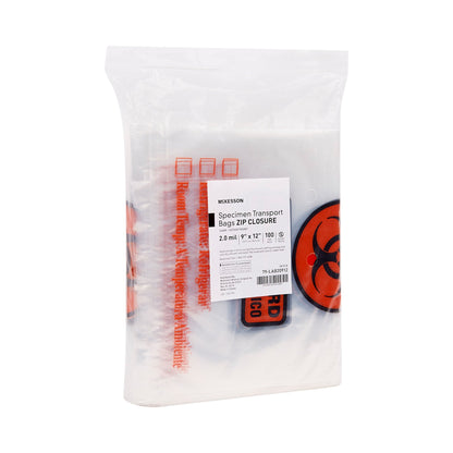 BAG, SPCMN BIOHAZ O/SIDE PCKT ZIPLCK 9X12 (100/PK)