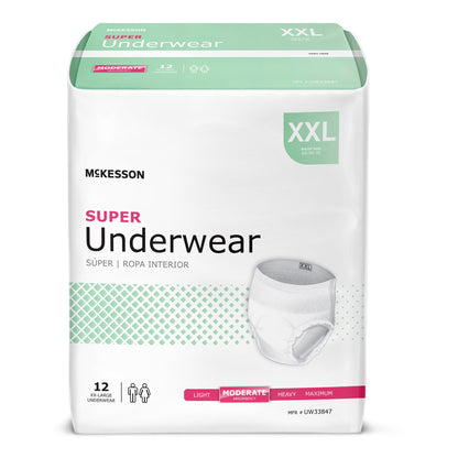 UNDERWEAR, SUPER 2XLG 68-80 (12/BG 4BG/CS)
