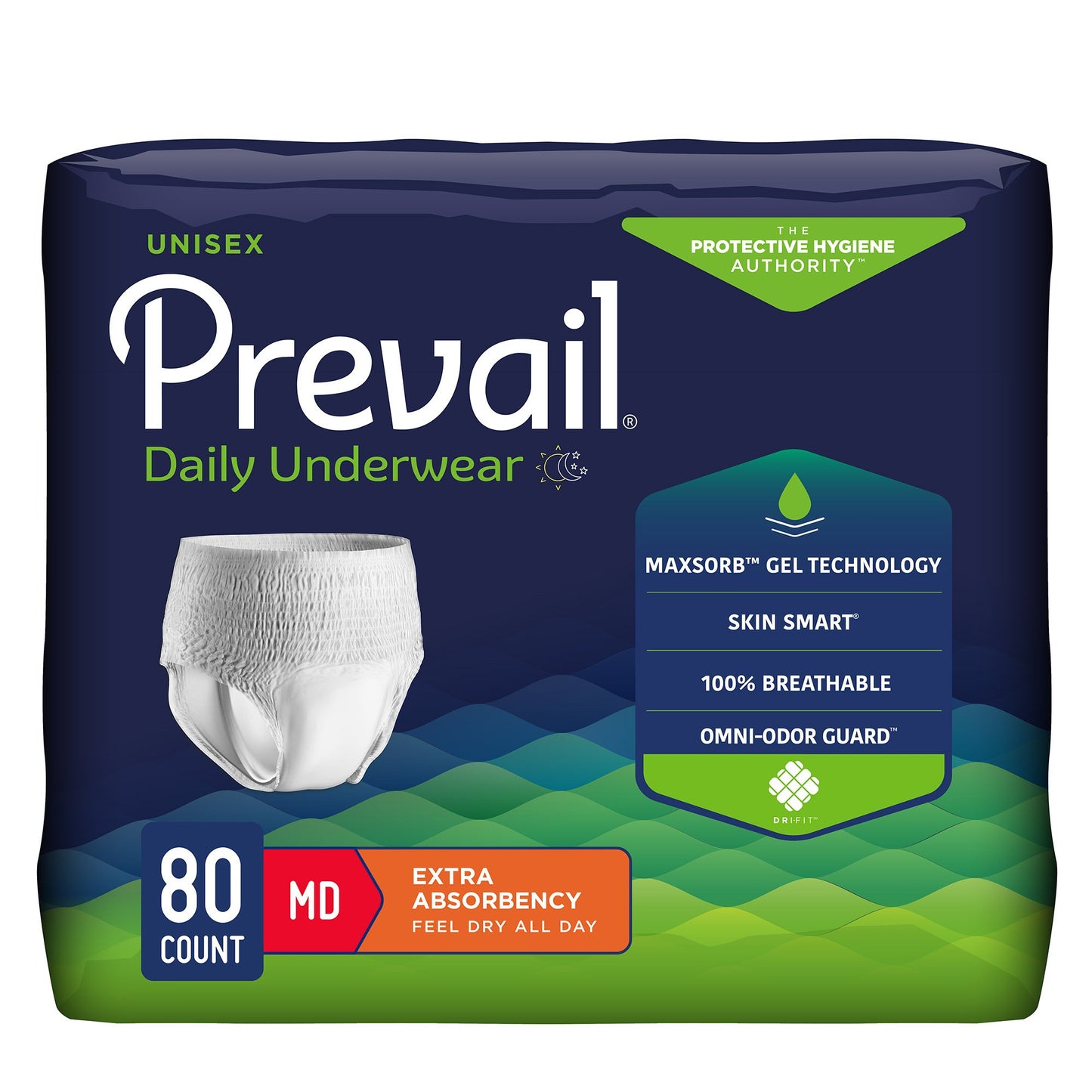 BRIEF, PULL-ON PREVAIL MD (20/PK,4PK/CS)