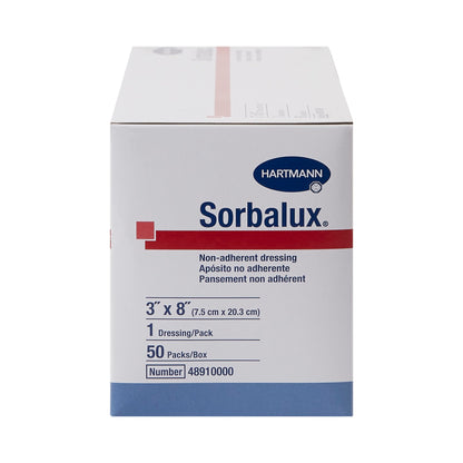 GAUZE, SORBALUX NON ADHSV LF STR 3"X8" (50/BX 12BX