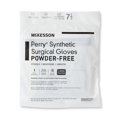 GLOVE, SURG NPRN 7.5 STR2 SMTHCHEMO (50PR/BX 4BX/CS)