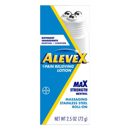 ALEVE-X, LOT ROLLERBALL PAIN RELIEVING MAX STRENGTH 2.5OZ
