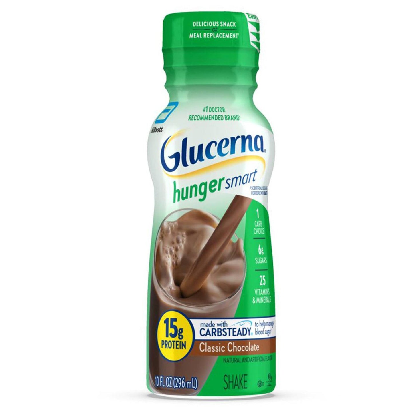 GLUCERNA, SHAKE HUNGER SMART CHOCOLATE 10OZ (24/CS)