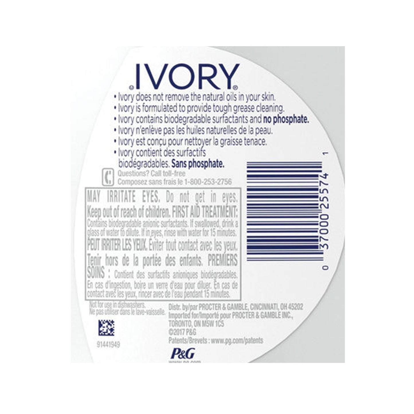 SOAP, IVORY DISHWASHING LIQ 24OZ (10/CS)