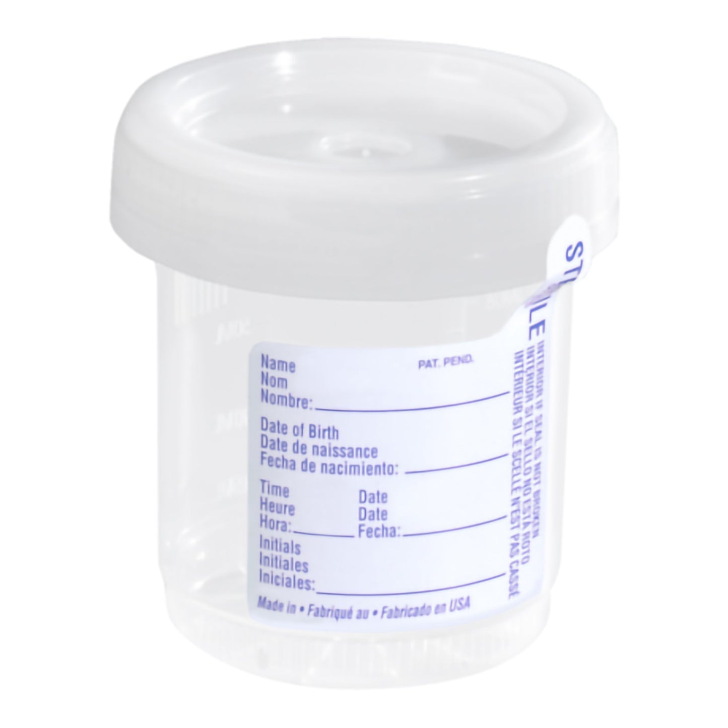 TUBE, COLL URINE STR 60MMX65MMW/CLICK CAP & LABEL (400/CS)