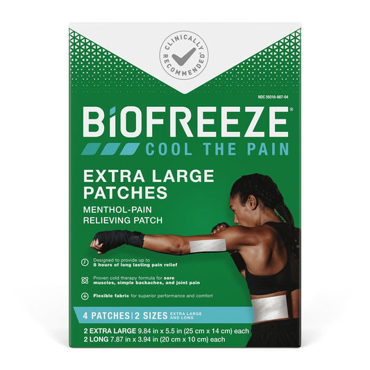BIOFREEZE, PATCH CLASSIC XLG (4/PK 3PK/BX 8BX/CS)