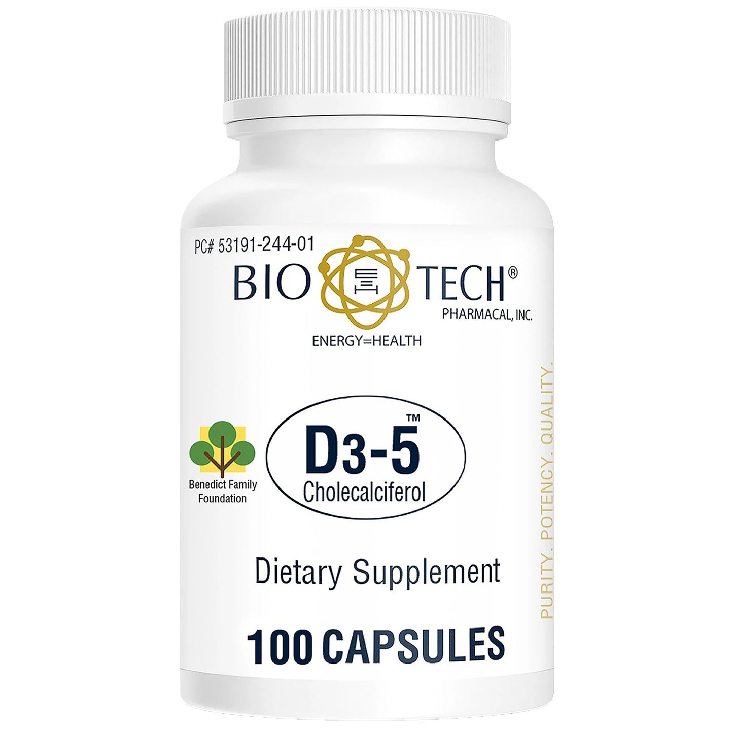 VITAMIN D-3, CAP 5000IU (100/BT)