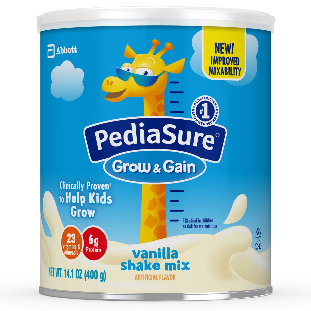 PEDIASURE, SHAKE MIX VANILLA 14.1OZ (6/CS)