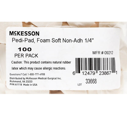 PAD, PEDI 1/4" SOFT CORN FM SOFT NON-ADH (100/PK 50PK/CS)