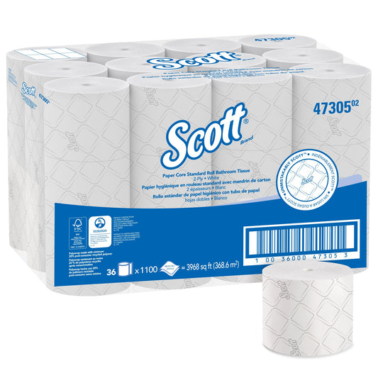 TISSUE, TOILET SM CORE 2PLY WHT (36RL/CS) TINY TUBE SZ HOLE