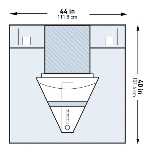 DRAPE, SURG GYN UNDER BUTTOCKSW/POUCH STR 44"X40" (25/CS)