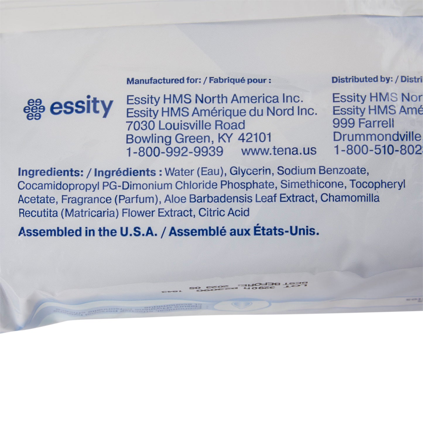 WASHCLOTH, WET CLASSIC TENA DISP (96/BG 6BG/CS)