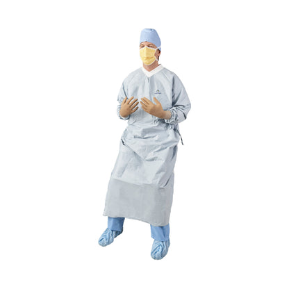 GOWN, SURG AERO CHROME AAMI 4 STR SLVR LG (32/CS)